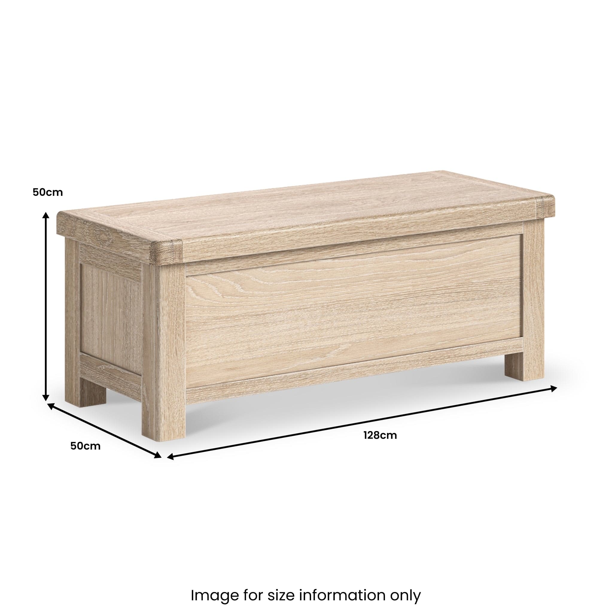 Portland Washed Oak Blanket Box
