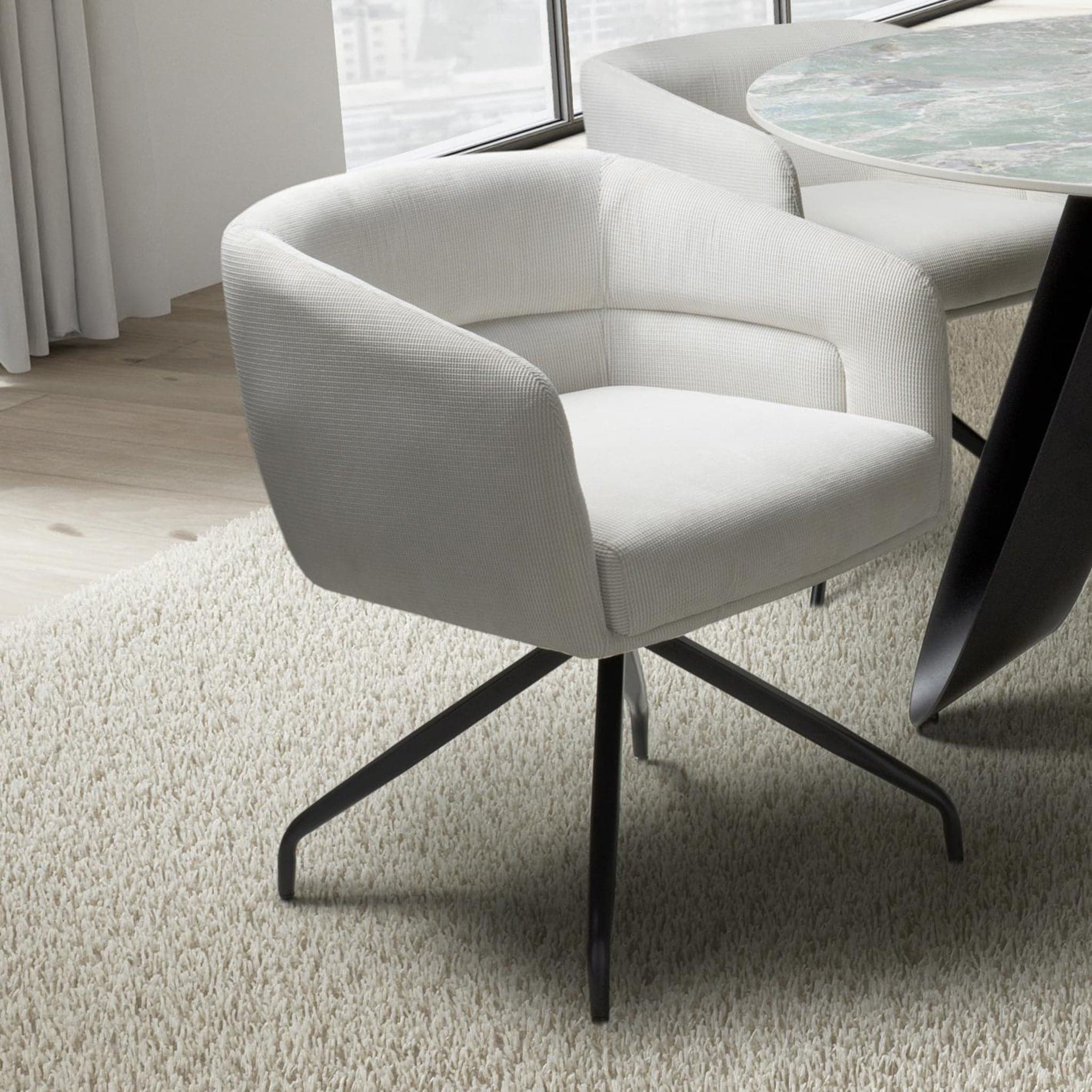 Berkley Corduroy Swivel Dining Chair