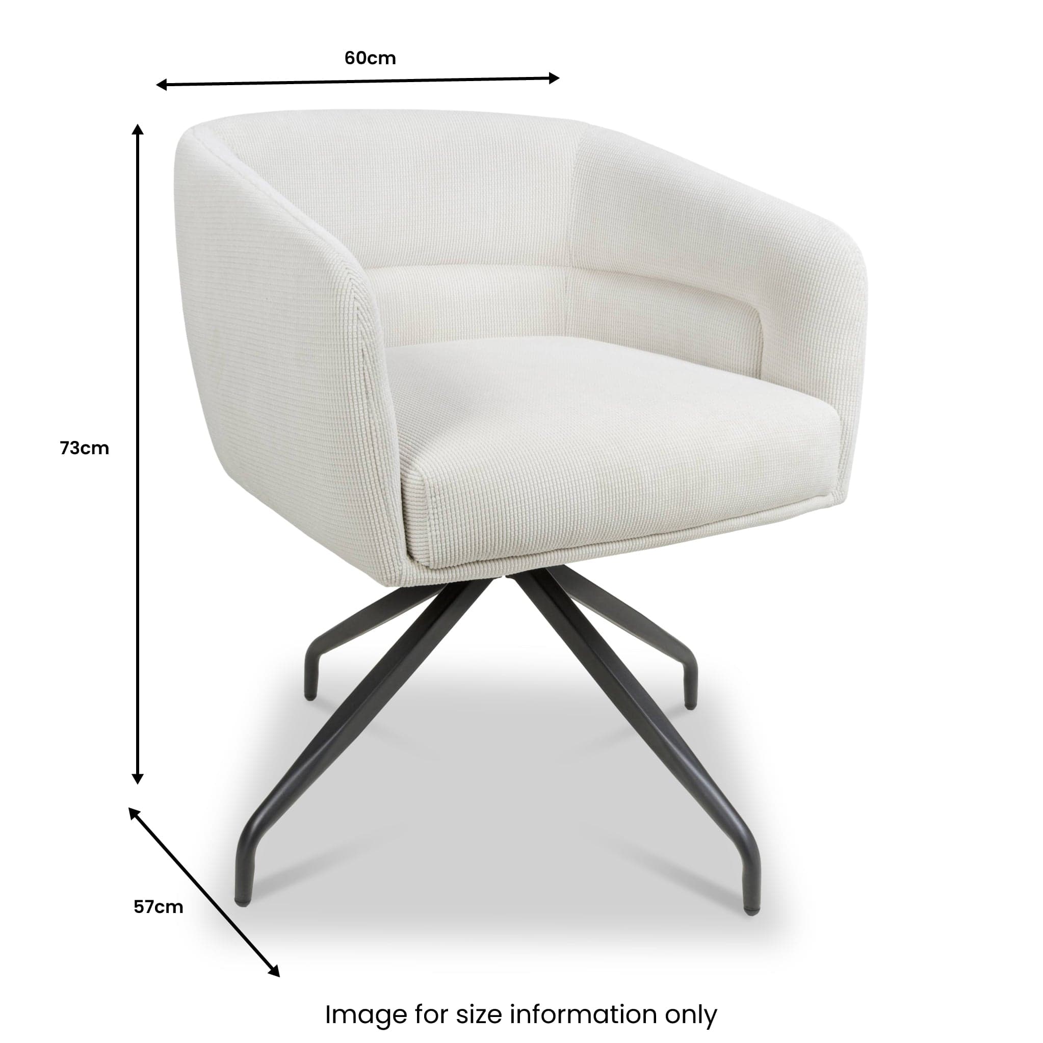 Berkley Corduroy Swivel Dining Chair